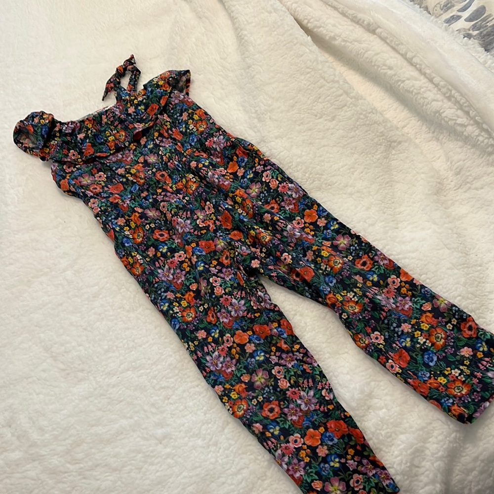 Black floral romper